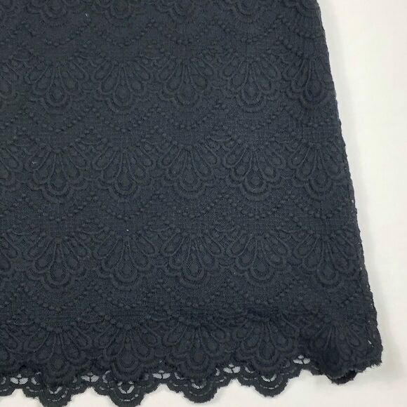 J. Crew Factory scalloped lace mini skirt, black, size 0, style 02669 - Picture 3 of 7